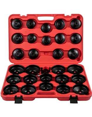 30Pcs Cup Type Oil Filter Wrench Socket Tool Set
