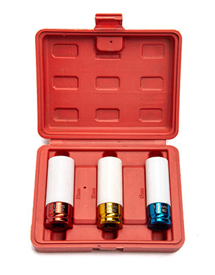  1/2'' Drive Wheel Nut Impact Socket Tool Kit 3PCS