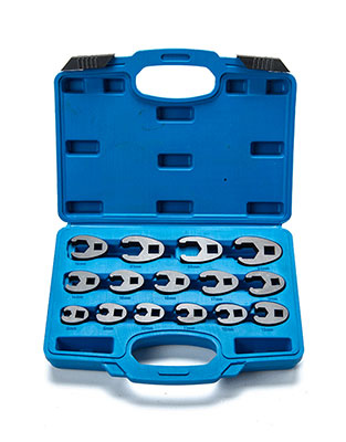  Metric Crowfoot Wrench Tool Kit 15PCS