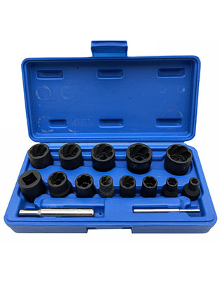 15pcs Nut Bolt Extractor Socket Set