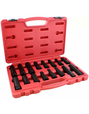 16pcs SAE Metric Master Wheel Lock Removal Kit Lug Nut Key Set